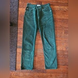 Fiorucci Forest Green Corduroy Pants Size 25